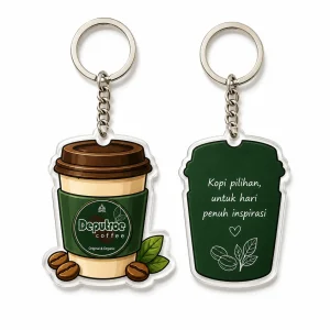 Coffee Cup Aesthetic - Gantungan Kunci Acrylic Deputroe